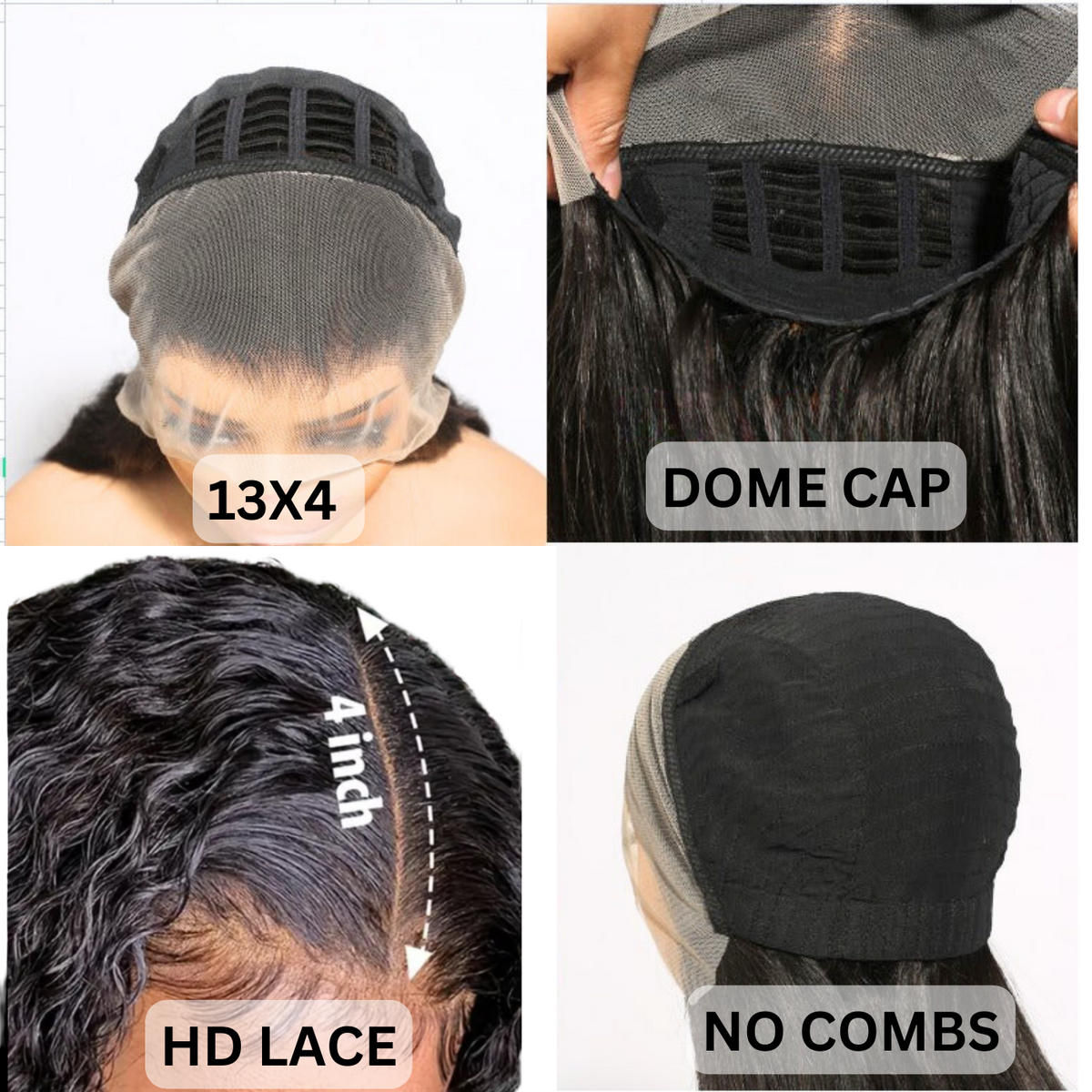13x4 Full Frontal Lace Front Wig Dome Cap
