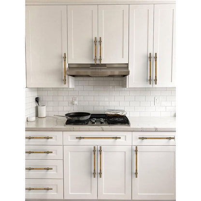 Asimerdeco 10 Pack Antique Brass Cabinet Pulls 3 Inch(76mm) Kitchen Cabinet Hand