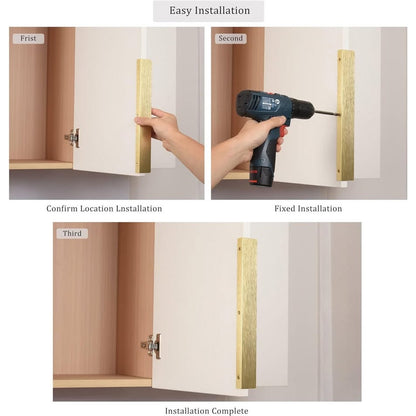 Satanga Edge Finger Pulls For Cabinet Kitchen Drawer Knobs Low Profile Door-Gold