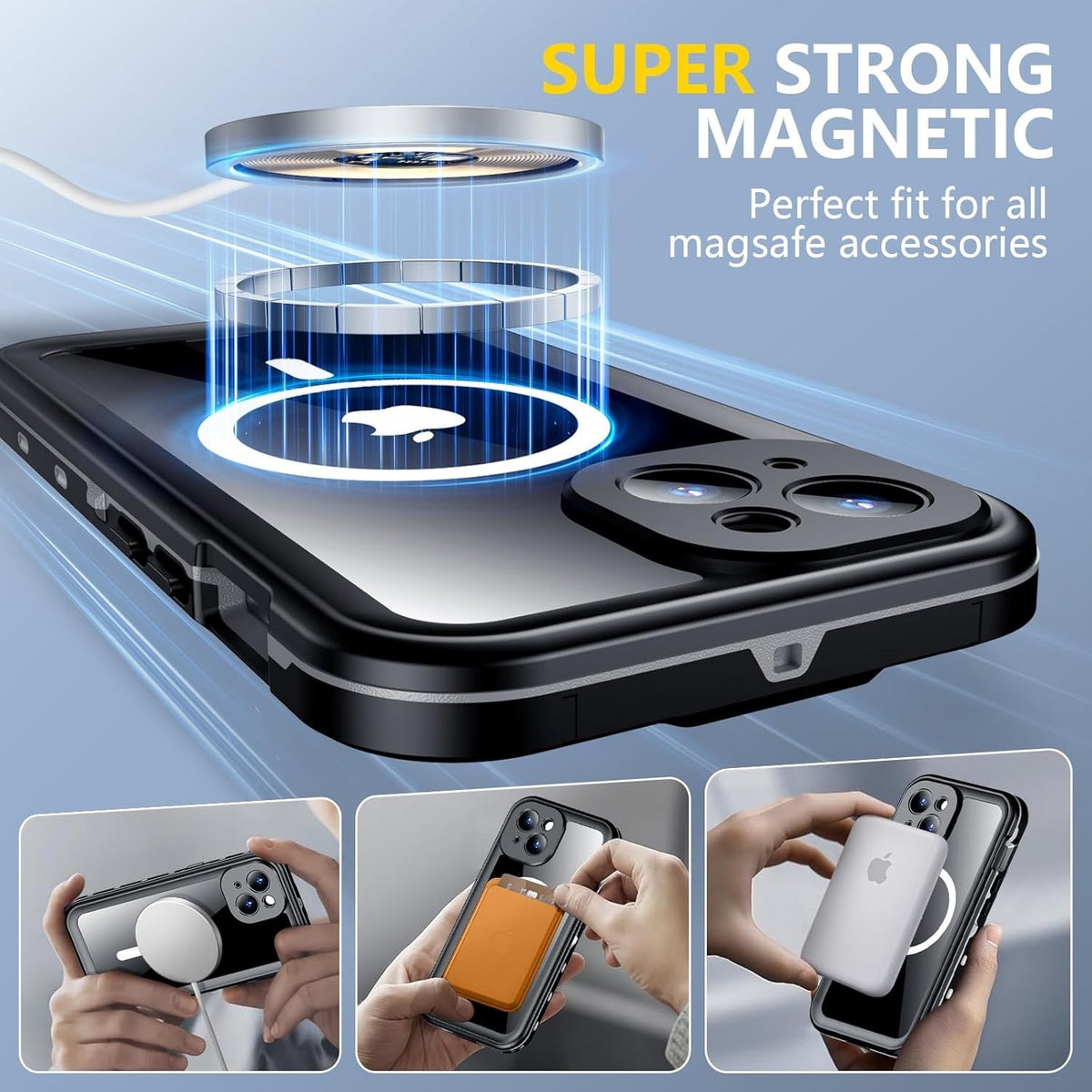 Red2Fire For IPhone 15 Pro Case Waterproof, [Built-In Screen Protector & Camera