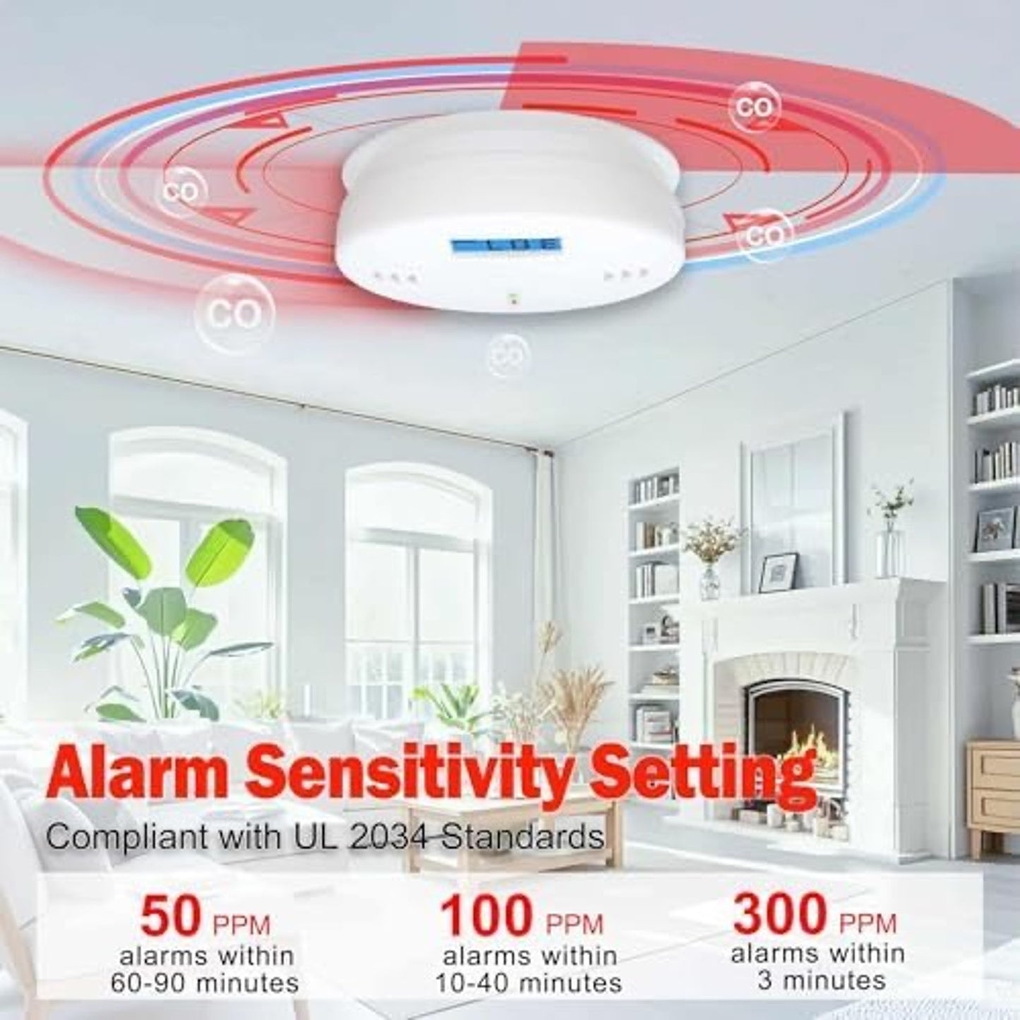 3 Pack Carbon Monoxide Detectors, Co Detector, Carbon Monoxide Alarm Detector