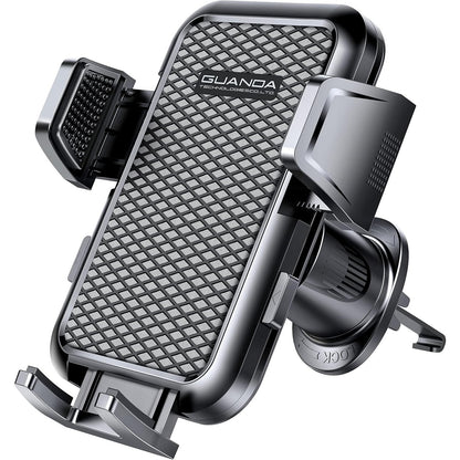 CD Phone Mount With Vent Hook Clip, 360 Adjustable Car Vent Phone (Black + Hook)