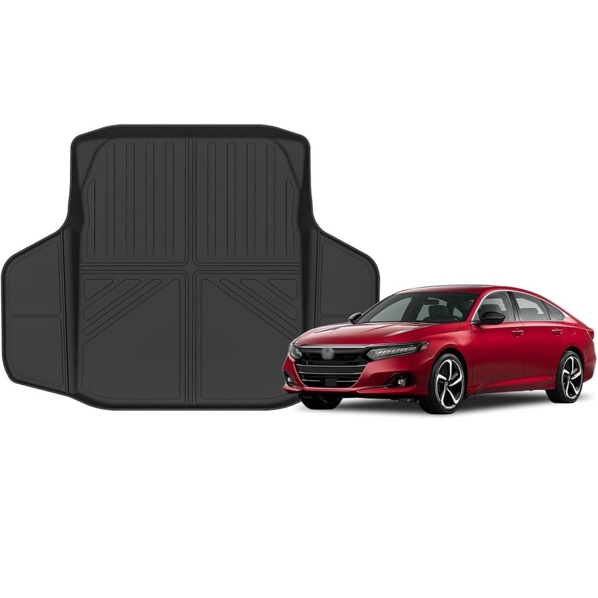 Cargo Liner For 2023 2024 2025 2026 Honda Accord (Include Hybrid) All Weather Protection TPE Rear Cargo Tray Trunk Mats For Honda Accord Interior Accessories, Odorless Anti-Slip, Black.