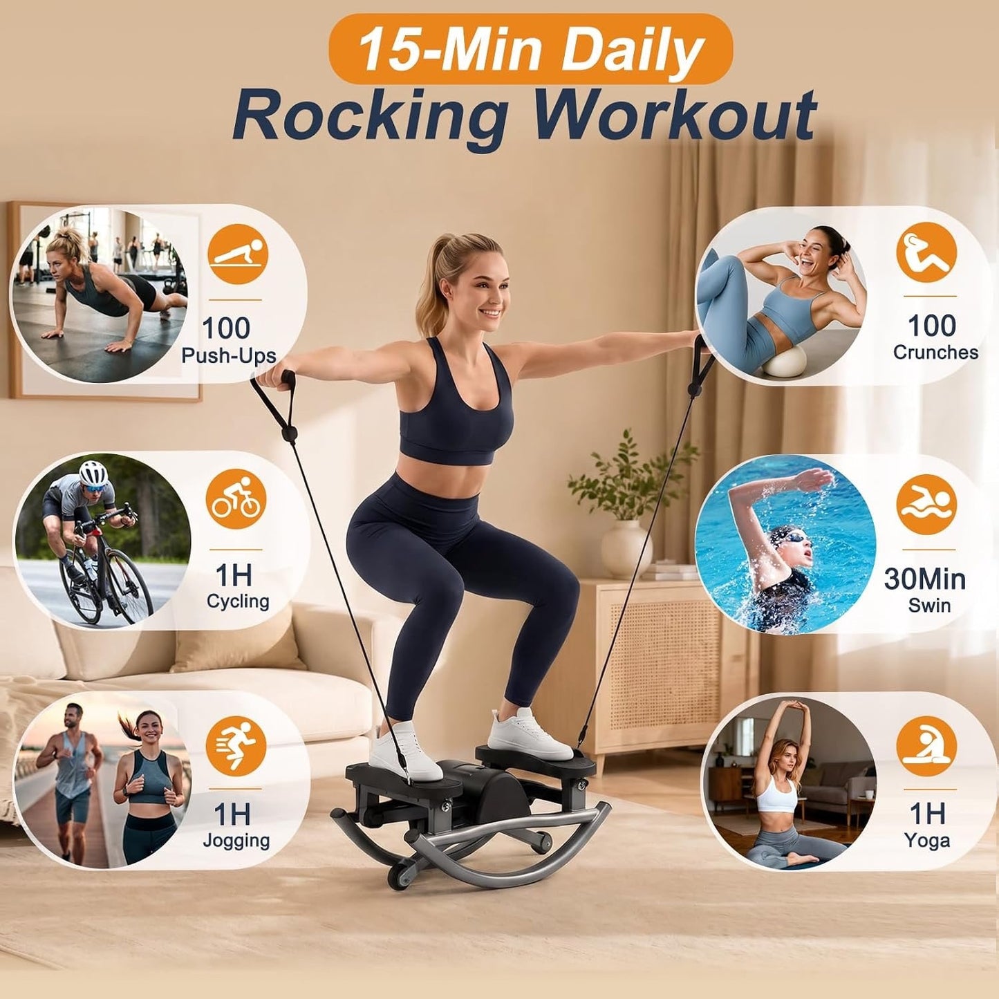 Rock Stepper, Rock Stepper Side To Side, Lateral Rocking Fitness Stepper Home