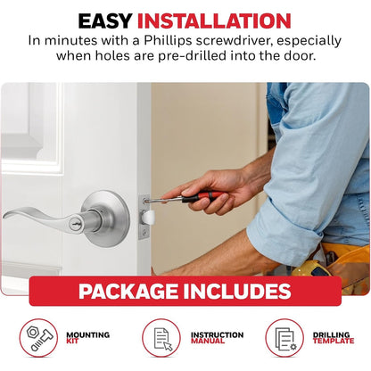 Honeywell Safes & Door Locks - Interior & Exterior Wave Lever Door -Satin Nickel
