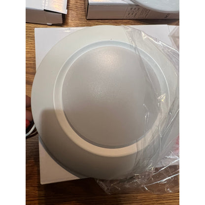 JULLISON 8 Pack 6 Inch LED Low Profile Recessed & Surface Mount Disk Light, Round, 15W, 900 Lumens, 4000K Cool White, CRI80, Driverless Design, Dimmable, ETL Listed, White.