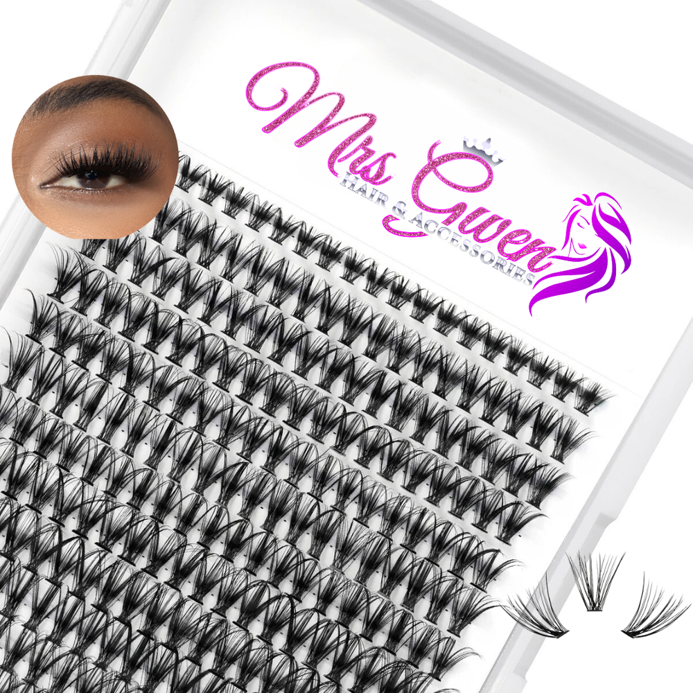 280pcs Mixed Length C Curl 40D Reusable Cluster Lashes DIY Faux Mink Eyelash Extensions for Easy Application, Natural & Fluffy Look, Perfect for Beginners 9-18mm Variety Packs