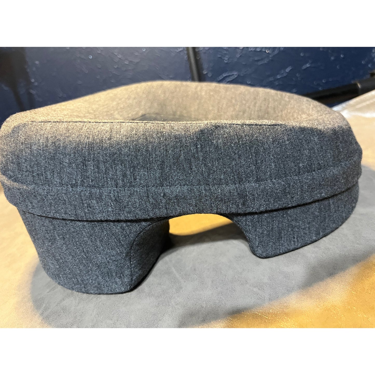 K.TAKHOI Face Down Adjustable Memory Foam Pillow With 2 Air Vents - Stomach Sleep & Post-Eye Surgery Headrest With Massage Cushion For Recovery (Dark Gray, Medium).