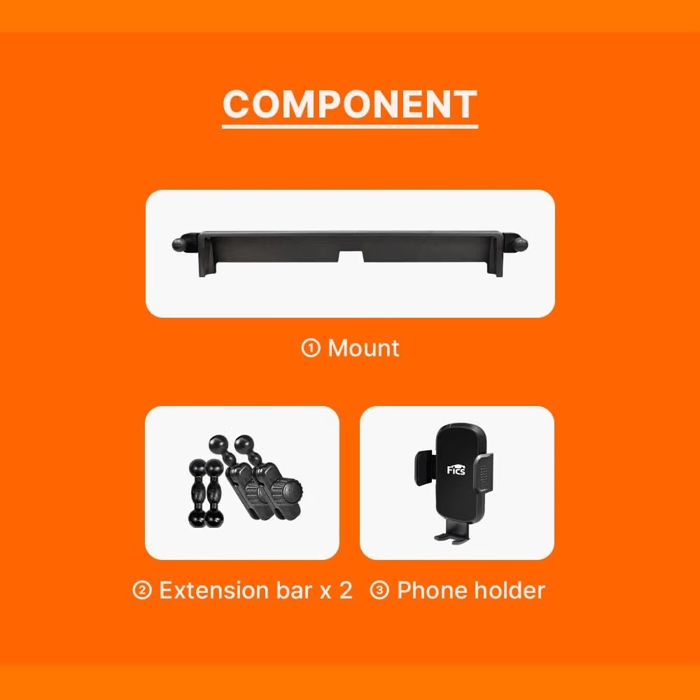 FICS Car Phone Holder for Genesis GV70, G80 – Custom-Fit Mount for Seamless