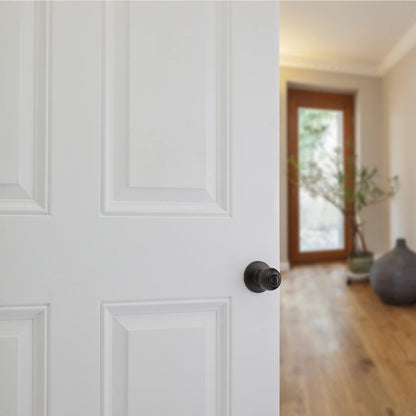 Kwikset Polo Interior Privacy Door Knob With Lock, Door Handle ForBathroom-Brown