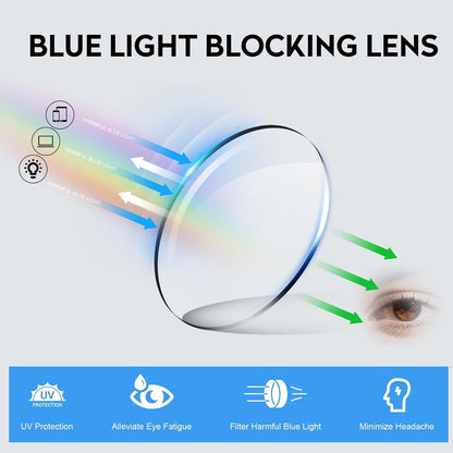 2 Pack Excellent Unbreakable Progressive Multifocus Reading Glasses For Men, TR90 Thick Frame Blue Light Blocking Glasses Anti UV/Eye Strain Computer Readers No-Line Multifocal Eyeglasses, 1.5x