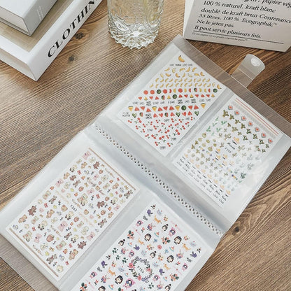 160 Slots Nail Sticker Book Nail Art Decals Sticker Organizer Binder (Medium)