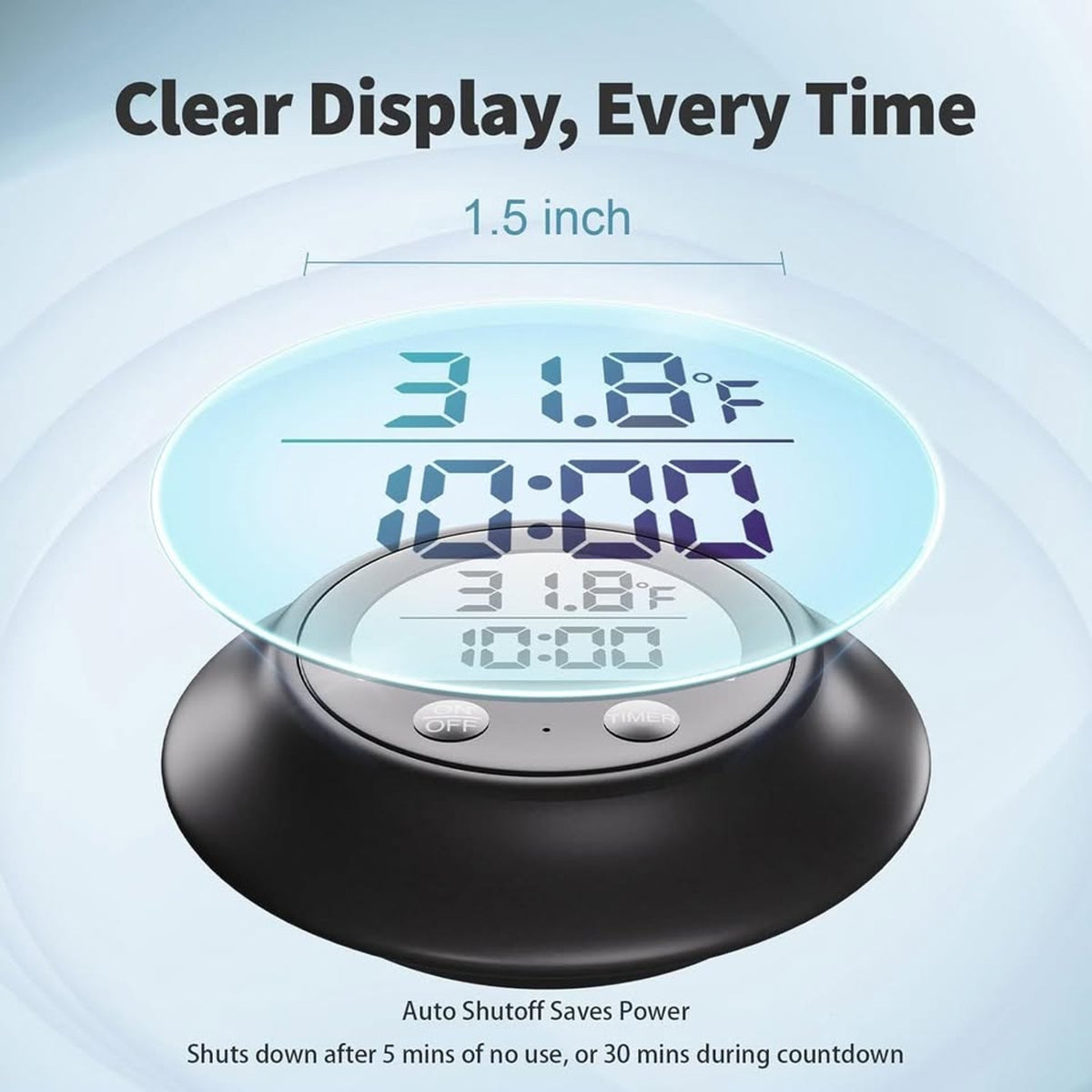 Silicone Cover Ice Bath Thermometer With Timer, Waterproof Floating Water Thermo