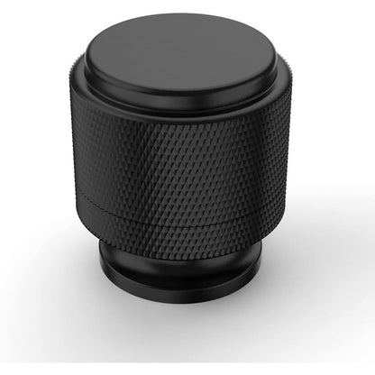 Asidrama 10 Pack Matte Black Kitchen Cabinet Knobs - Knurled Dresser Drawe-Black