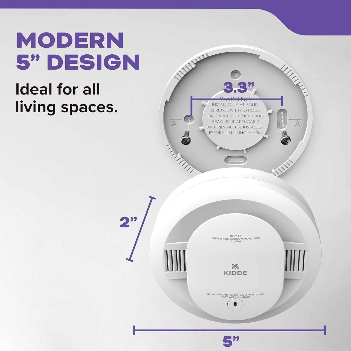 Kidde And Carbon Monoxide Detector, 10-Year Battery Powered, With Voice-1 Pack