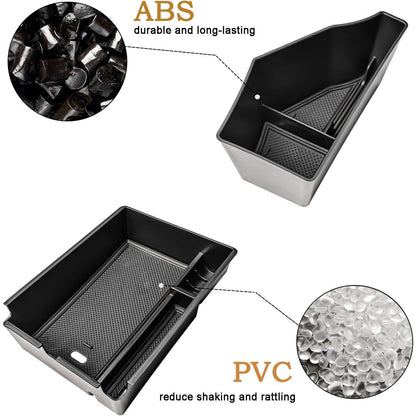 HGWEI 2 Pack Center Console Organizer Compatible With 2023-2026 Kia Sportage