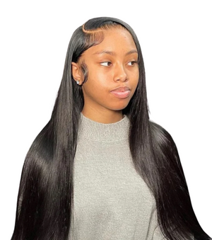 22” 13x4 Full Frontal Lace Wig Straight Hair 180% density