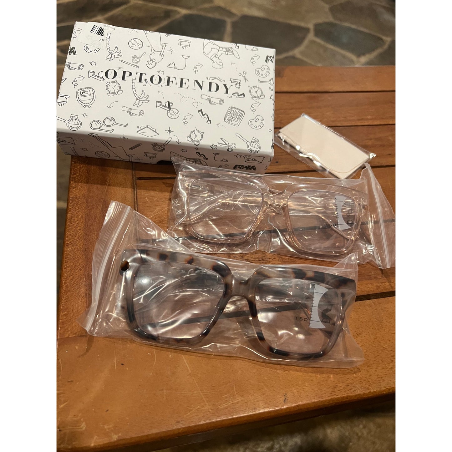 OPTOFENDY Progressive Multifocal Reading Glasses For Women Men,2 Pack Multicolor