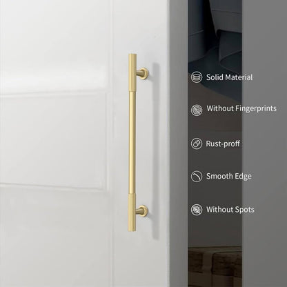 KNOKLOCK 10 Pack 5 Inch(128mm) Kitchen Cabinet Handles Brushed Gold Cabinet-GOLD