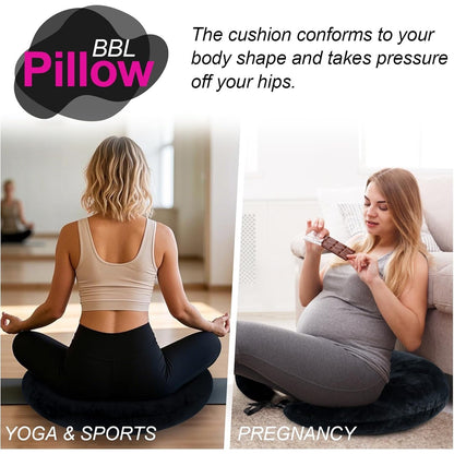 BBL Pillow After Surgery for Butt Sleeping Sitting Driving Donut Hemorrho(Black)