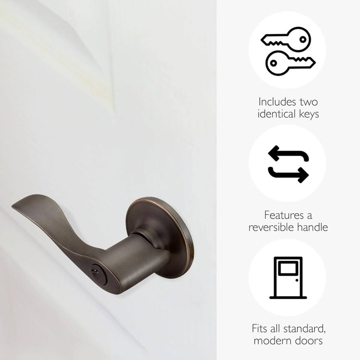 Design House Springdale Keyed Entry Exterior Door Lever Handle Oil-Rubbed Bronze