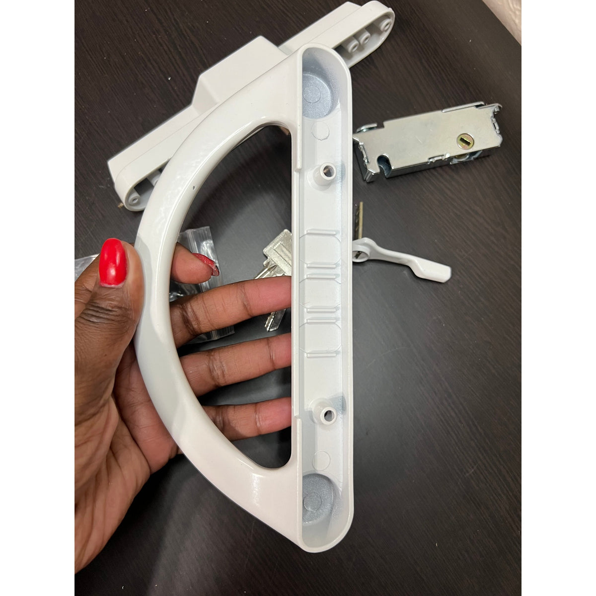 HILLMASTER Sliding Glass Door Handle With Mortise Lock And Key Cylinder,Patio