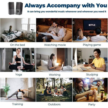 ROSON Computer Speaker, Compact Size Speaker With Headphone Jack, Enhanced