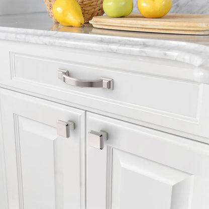 Amerdeco 10 Pack Brushed Satin Nickel Cabinet Pulls 3 Inch(76mm) Hole Centers