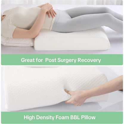 HOMBYS BBL Pillow After Surgery For Sleeping,High Density Foam Butt (White)