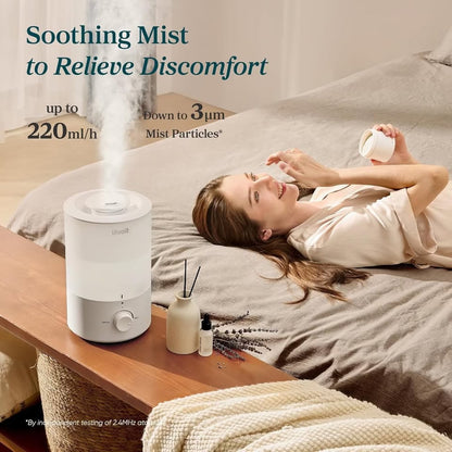 LEVOIT - Humidifiers For Bedroom - Quiet (3L Water Tank) - Cool Mist/Top Fill