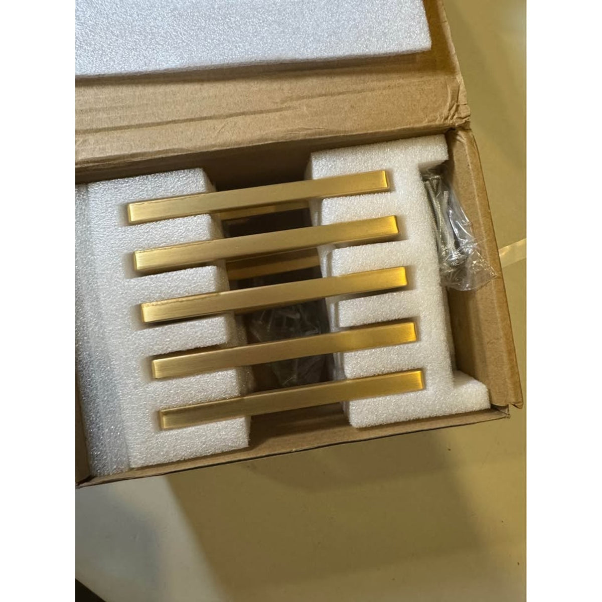TUNNY 10 Pack Classic Cabinet Handles-3"/76mm Screw Spacing Brushed Gold
