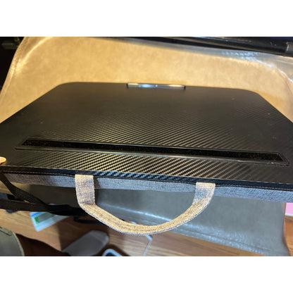 Portable Laptop Desk Fits Up To 16“ Laptops, With Tablet Slot, Built-In Cushion, Great For Home & Office,Lap Desk For Laptop,Lap Desk With Cushion (Black, Medium).