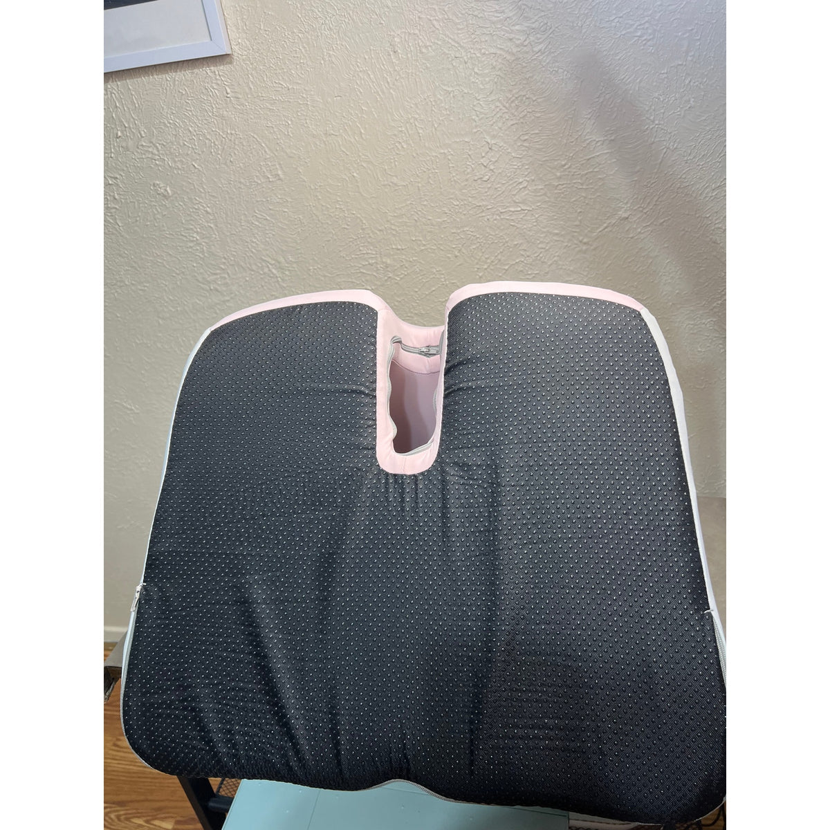 BANKQF X-Large Seat Cushion Office Chair and Car with Lumbar Support Pillow-PINK