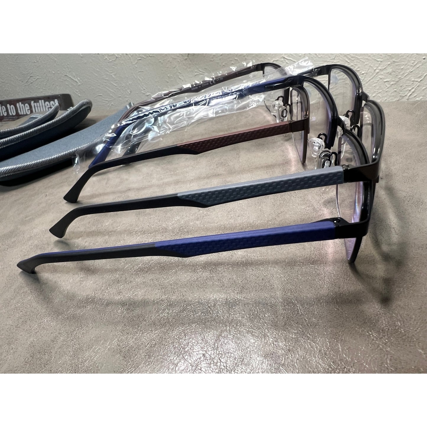 READITEASY 3 Pack Reading Glasses Men 1.0 Blue Light Blocking, Readers Men With Spring Hinge Reduce Eyestrain/UV/Dryness, Mens Reading Glasses 1.0+