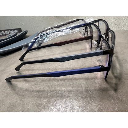 READITEASY 3 Pack Reading Glasses Men 1.0 Blue Light Blocking, Readers Men With Spring Hinge Reduce Eyestrain/UV/Dryness, Mens Reading Glasses 1.0+