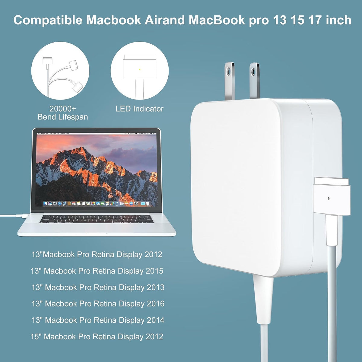 Urabiu 85W Power Adapter Compatible With Mac Book Pro (After Mid 2012)Cable only