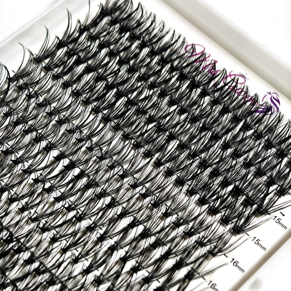 280pcs Mixed Length C Curl 40D Reusable Cluster Lashes DIY Faux Mink Eyelash Extensions for Easy Application, Natural & Fluffy Look, Perfect for Beginners 9-18mm Variety Packs