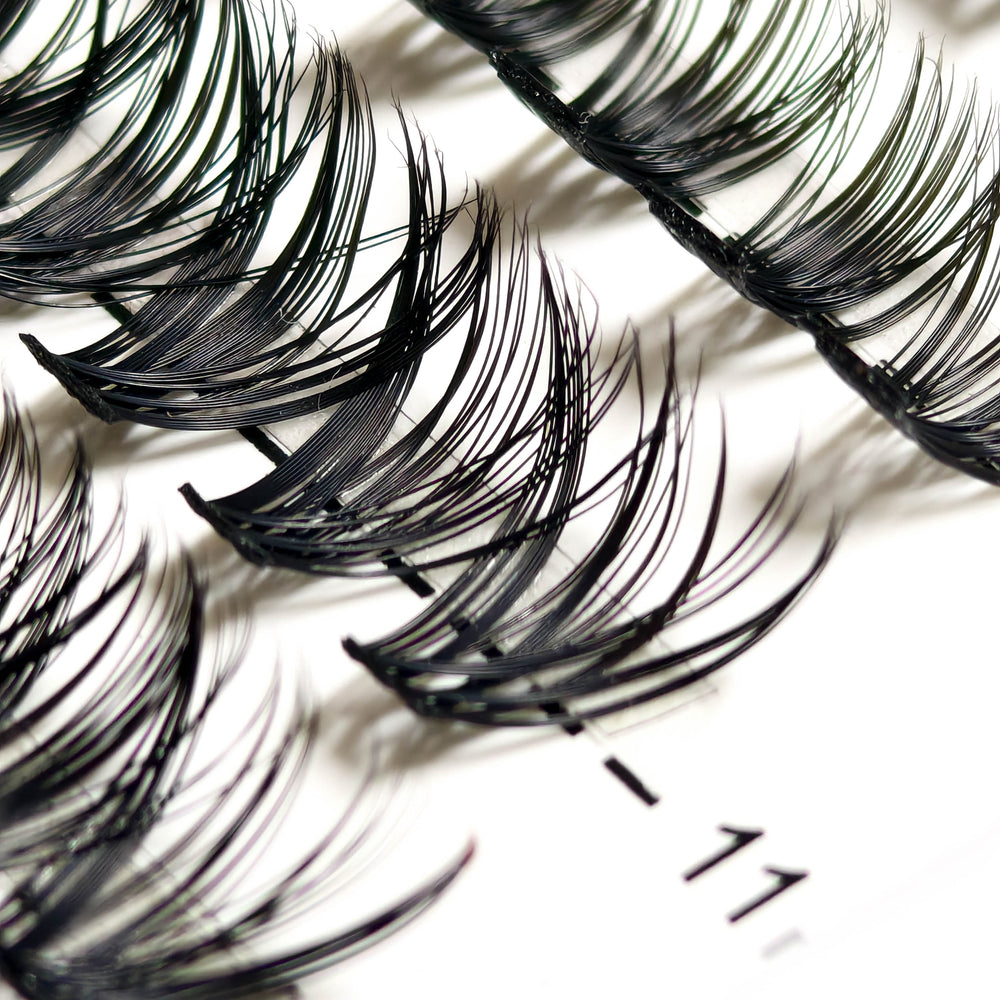 280pcs Mixed Length C Curl 40D Reusable Cluster Lashes DIY Faux Mink Eyelash Extensions for Easy Application, Natural & Fluffy Look, Perfect for Beginners 9-18mm Variety Packs