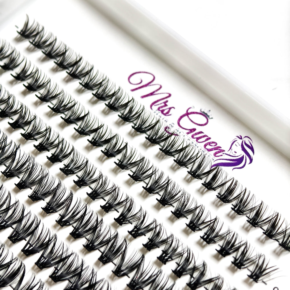 280pcs Mixed Length C Curl 40D Reusable Cluster Lashes DIY Faux Mink Eyelash Extensions for Easy Application, Natural & Fluffy Look, Perfect for Beginners 9-18mm Variety Packs