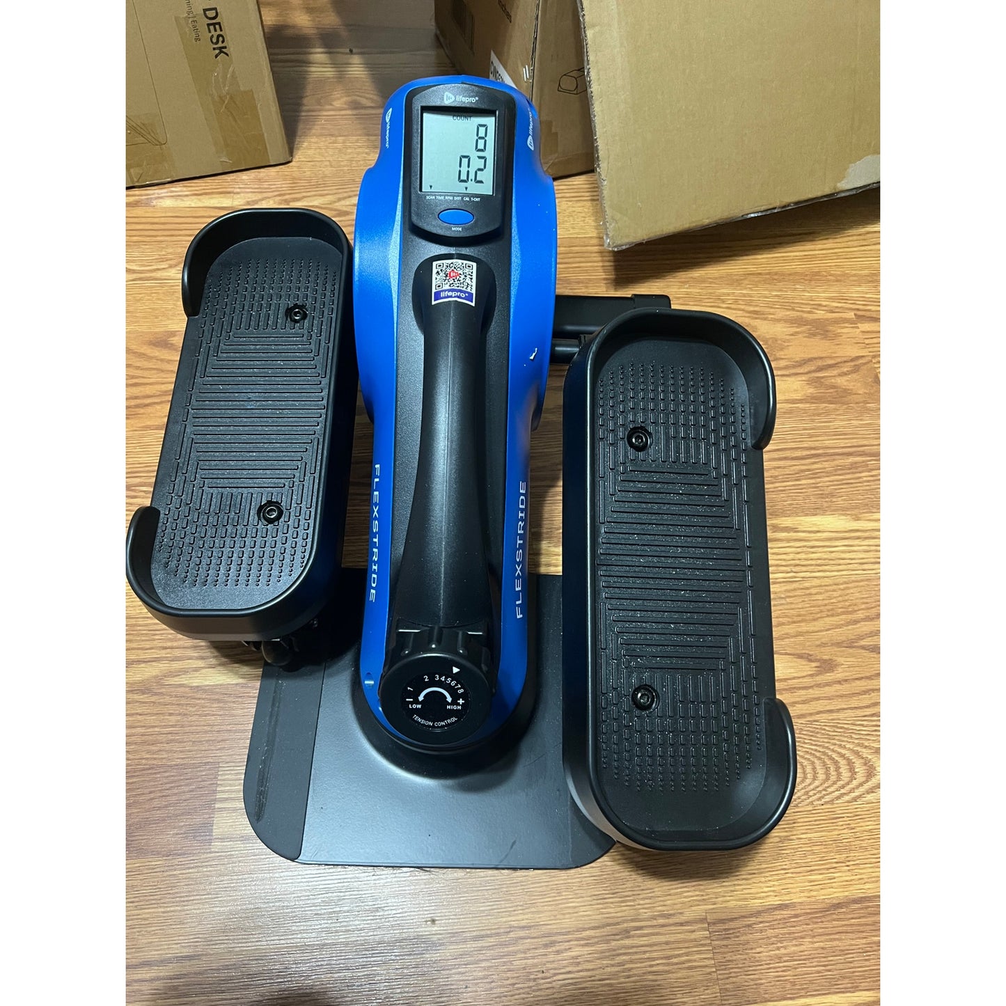 Lifepro Portable Under Desk Elliptical Exercise Machine - Manual Pedal Exerciser For Home Workouts, Muscle Toning, Energy Boost - Mini Foot & Leg Exerciser With Fitness App-Blue