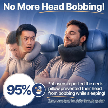 ComfyNap® Versatile Travel Neck Pillow For Airplane [Patented], 9 Positions In 3 Techniques, Plane Pillow With Pure Memory Foam, Travel Pillow With HeadRest Flight Sleep, Travel Essential - Mercury.