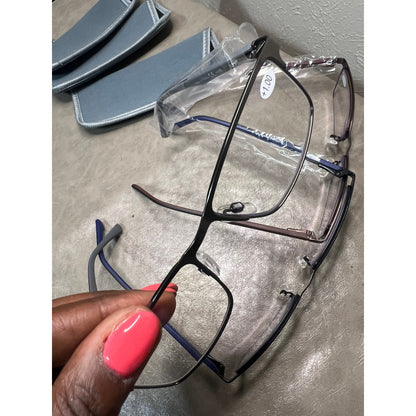 READITEASY 3 Pack Reading Glasses Men 1.0 Blue Light Blocking, Readers Men With Spring Hinge Reduce Eyestrain/UV/Dryness, Mens Reading Glasses 1.0+