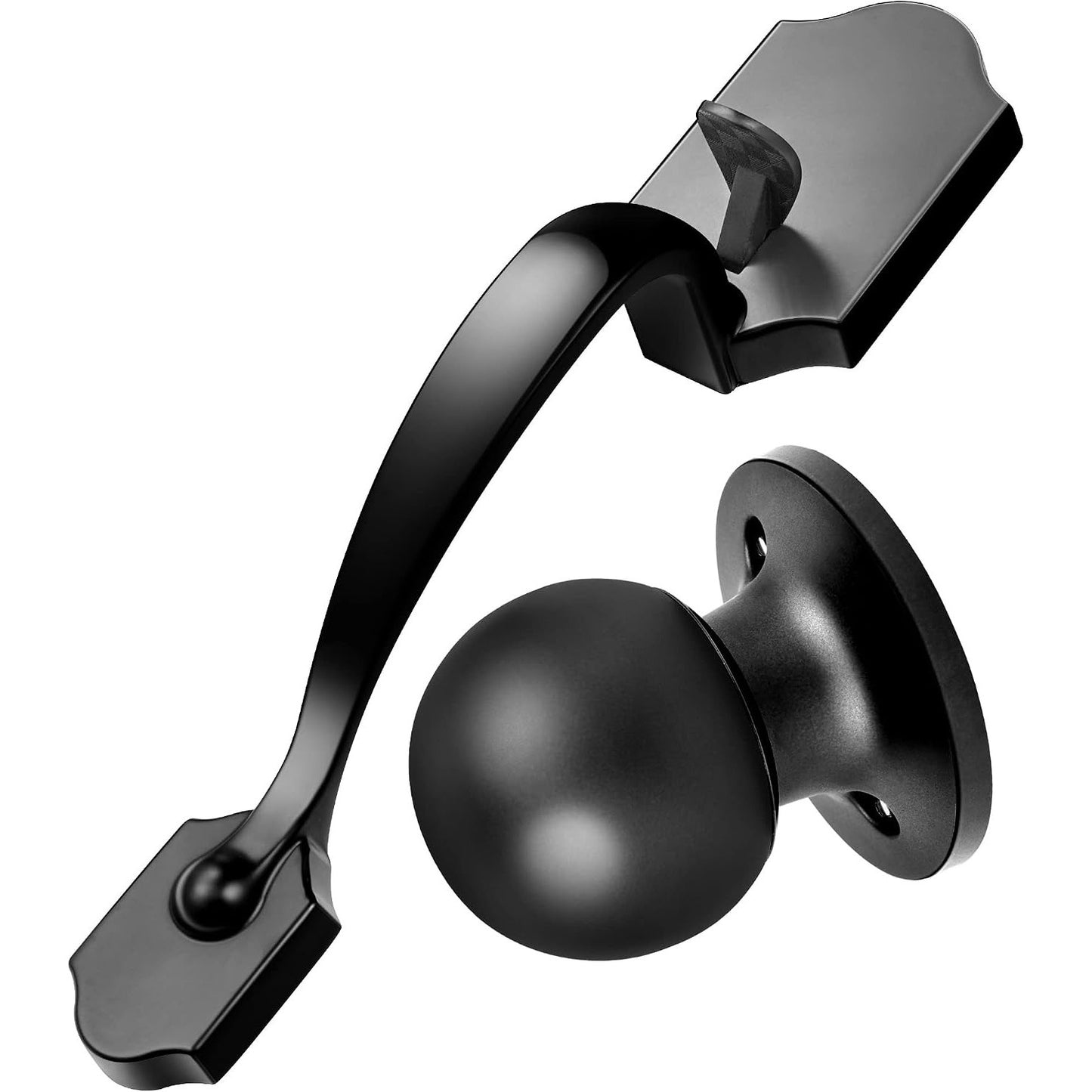 Motovecor Front Door Handleset, Entry Door Handle Set With Cove Knob,Matte Black