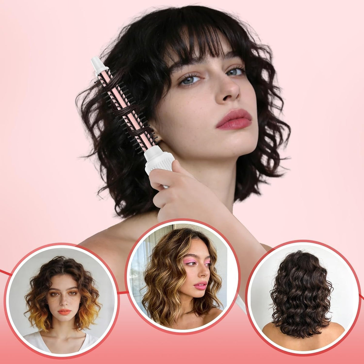 DENVEK 1/2 Inch Ceramic Tourmaline Curling Wand-(White, 0.5 inch).