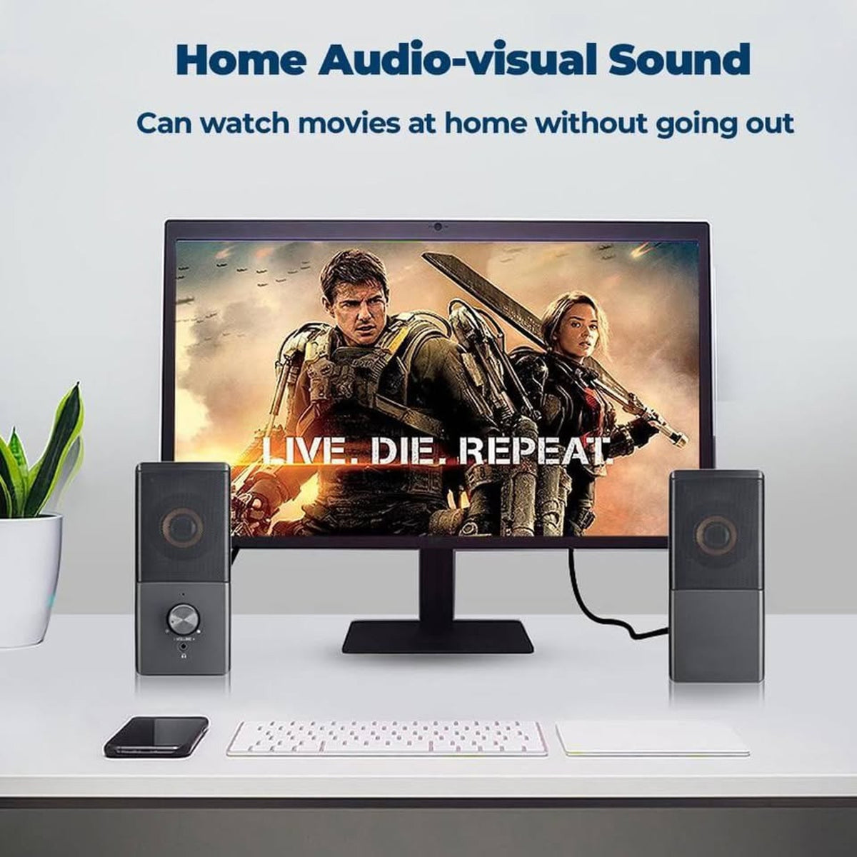 ROSON Computer Speaker, Compact Size Speaker With Headphone Jack, Enhanced