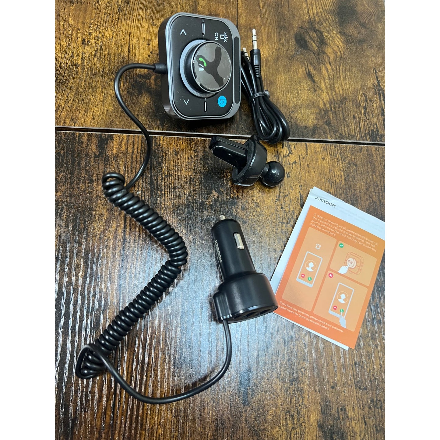 JOYROOM 66W Bluetooth 5.4 Car Adapter Aux With 3 Charging Ports?PD 30W & 2 * 18W??Air Vent Installation For Safe? Deep HiFi Bass Player Wireless Radio FM Transmitter For Car With Colorful LED Light.