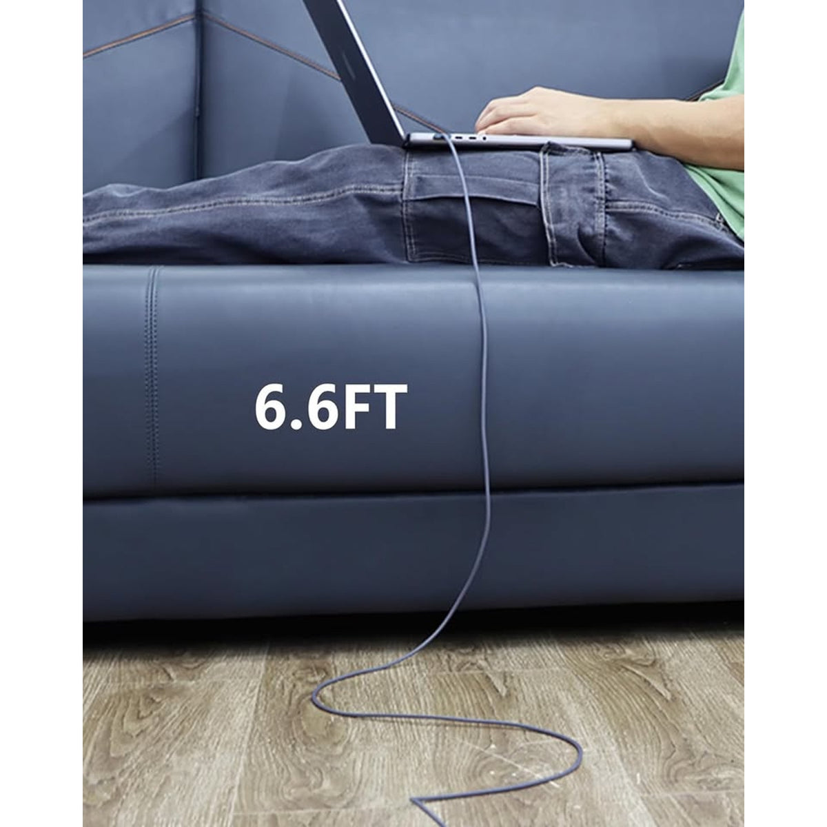 DERLULU USB-C To Magnetic 3 Fast Charging Cable (2 M/6.6 Ft), Compatible-BLUE