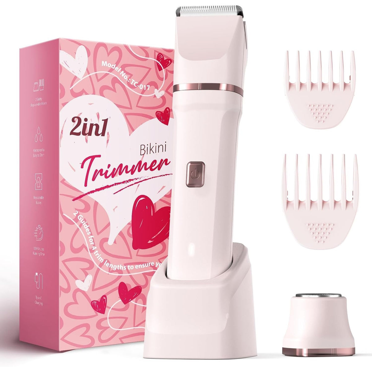 Risina 2-in-1 Bikini Trimmer for Women, Electric Razors for Women, Gifts