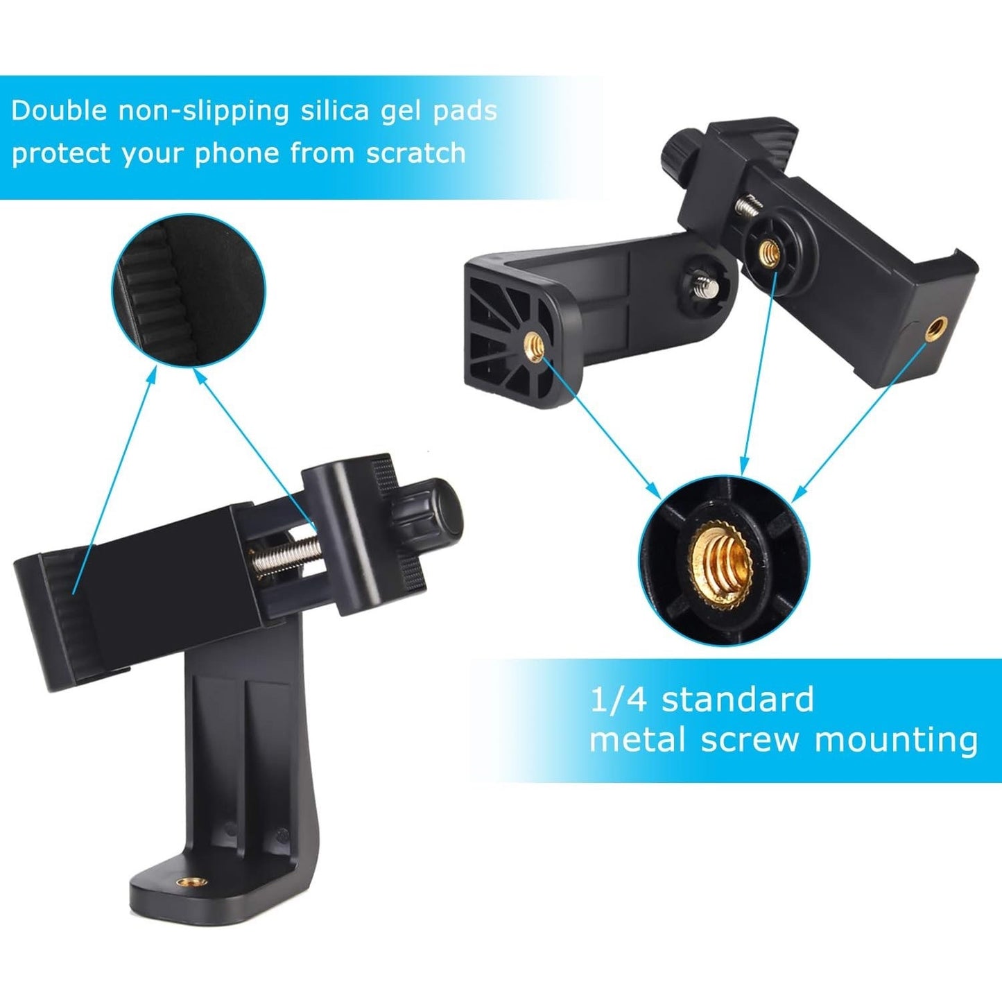 SharingMoment Premium Smartphone Holder/Vertical And Horizontal Tripod Mount