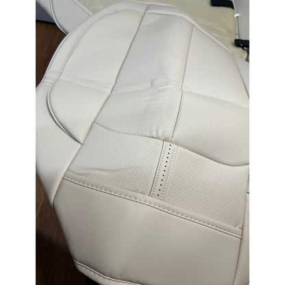 2 Pack Leather Front Car Seat Cover Bottom Only, Anti-Slip Padded Seat Cushion, Full Wrap Seat Protector With Storage Function Universal Fit For Most Cars, SUV, Pick-Up Trucks (-2 pc Light Beige)